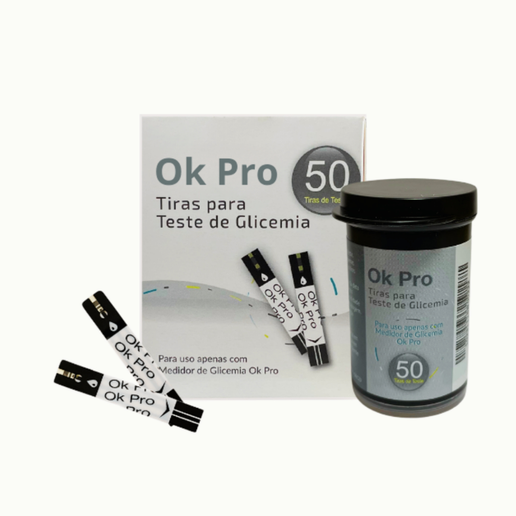 Tiras de Diabetes Fita de Glicose medição de Glicemia  OK Pro C/50 Unidades em Oferta na Shopee