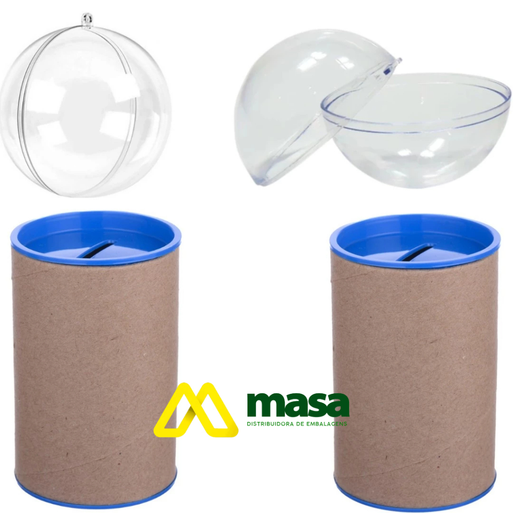 Kit 15 Cofrinhos 10x6 e 15 Esferas Bolinha Acrilica 6,5 cm - Lembrancinhas de luxo duplo para festas em Oferta na Shopee