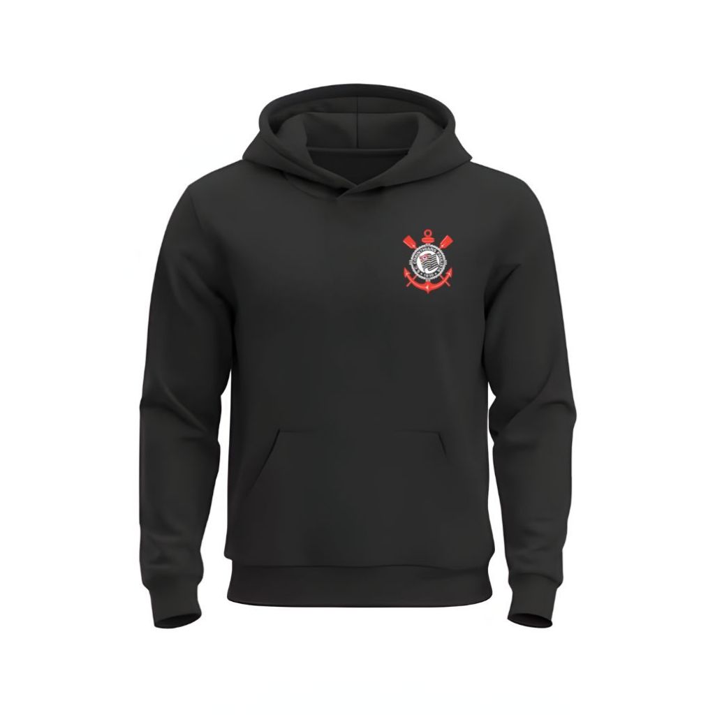 blusa de frio moleton corinthians adulto e infantil time de futebol estampada otima qualidade
