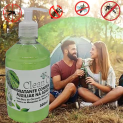 Repelente de Mosquito Pernilongo Dengue 500 ml Oleo Hidratante Citronela Natural Loção Contra Inseto