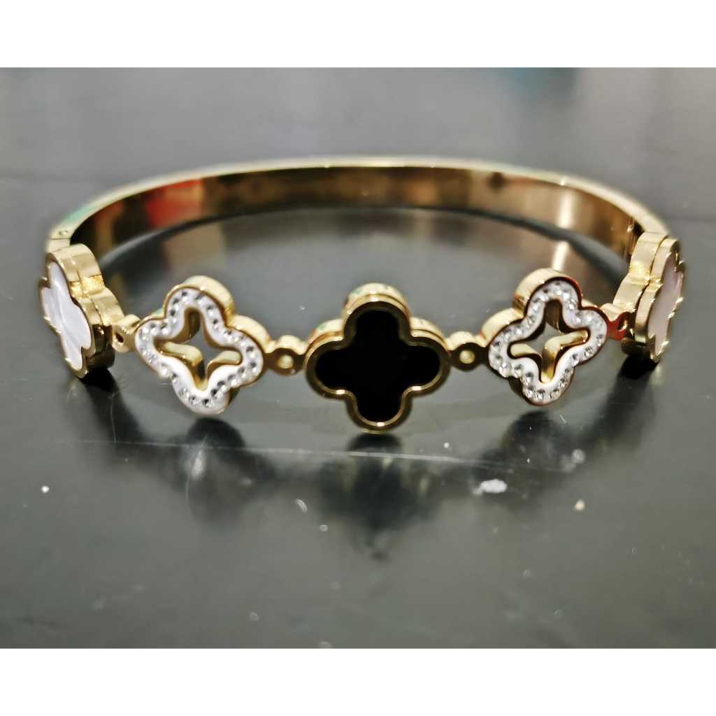 Bracelete De Trevo  Joias Estilo Europeu blogueira Para Mulheres unissex estilo Virginia trevo