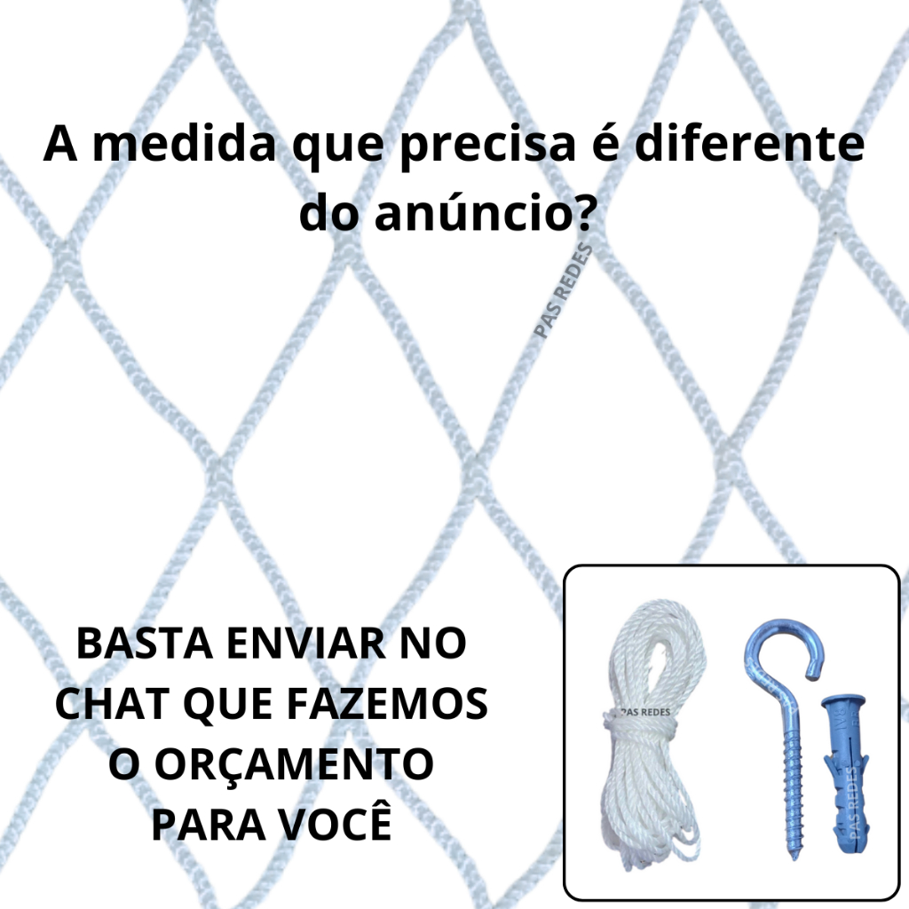Kit Completo Tela Nylon Rede De Proteção Para Janelas, Sacadas, Gatos, Crianças - Diversas Medidas