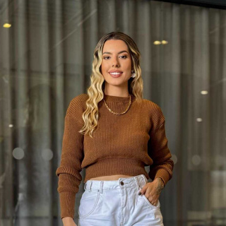 Suéter Cropped Tricot Feminino – Quente no Frio e Leve no Calor | Verão/Inverno - Único em Oferta na Shopee