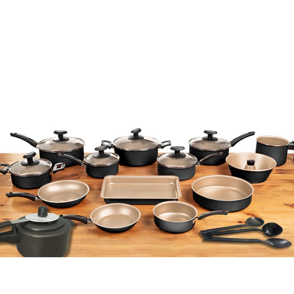 Conjunto Panelas 17 Pc Antiaderente Panela Pressão