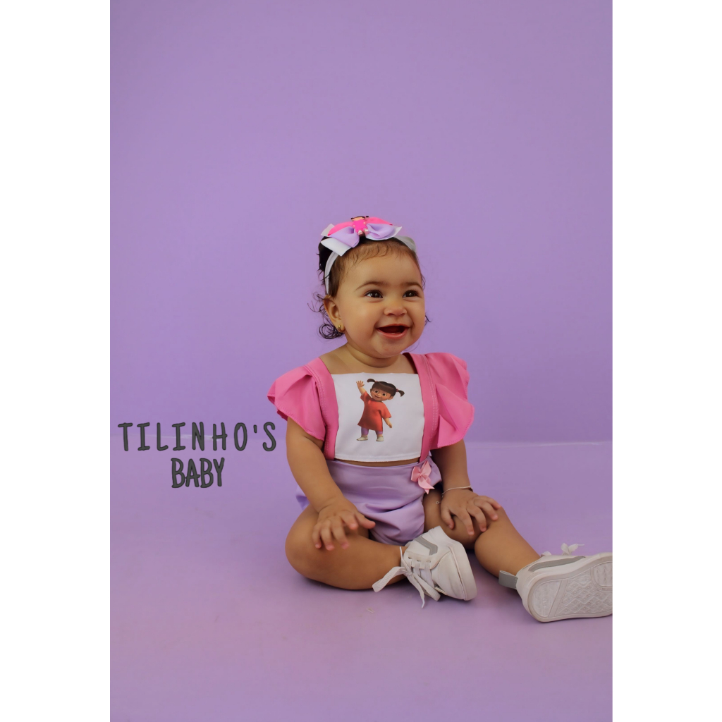 Romper tematico mesversario monstros s.a boo tematico