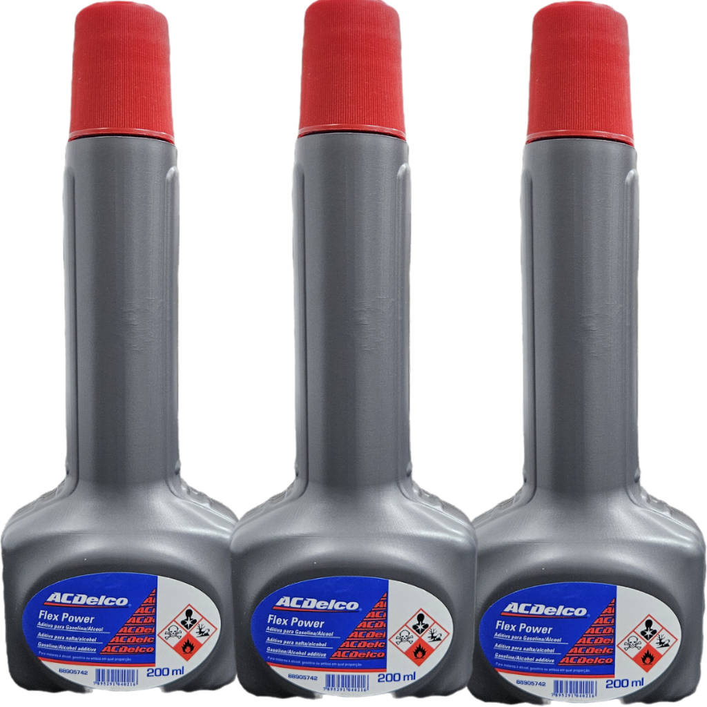 Kit 3 Aditivos de Combustível Flexpower Universal 200ml Acdelco 88905742 em Oferta na Shopee