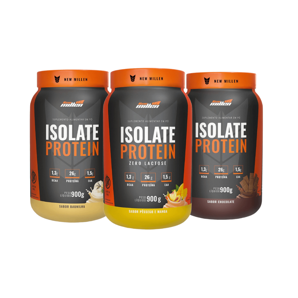 Whey Isolate Protein Zero Lactose 900g - Proteína Bovina Isolada New Millen