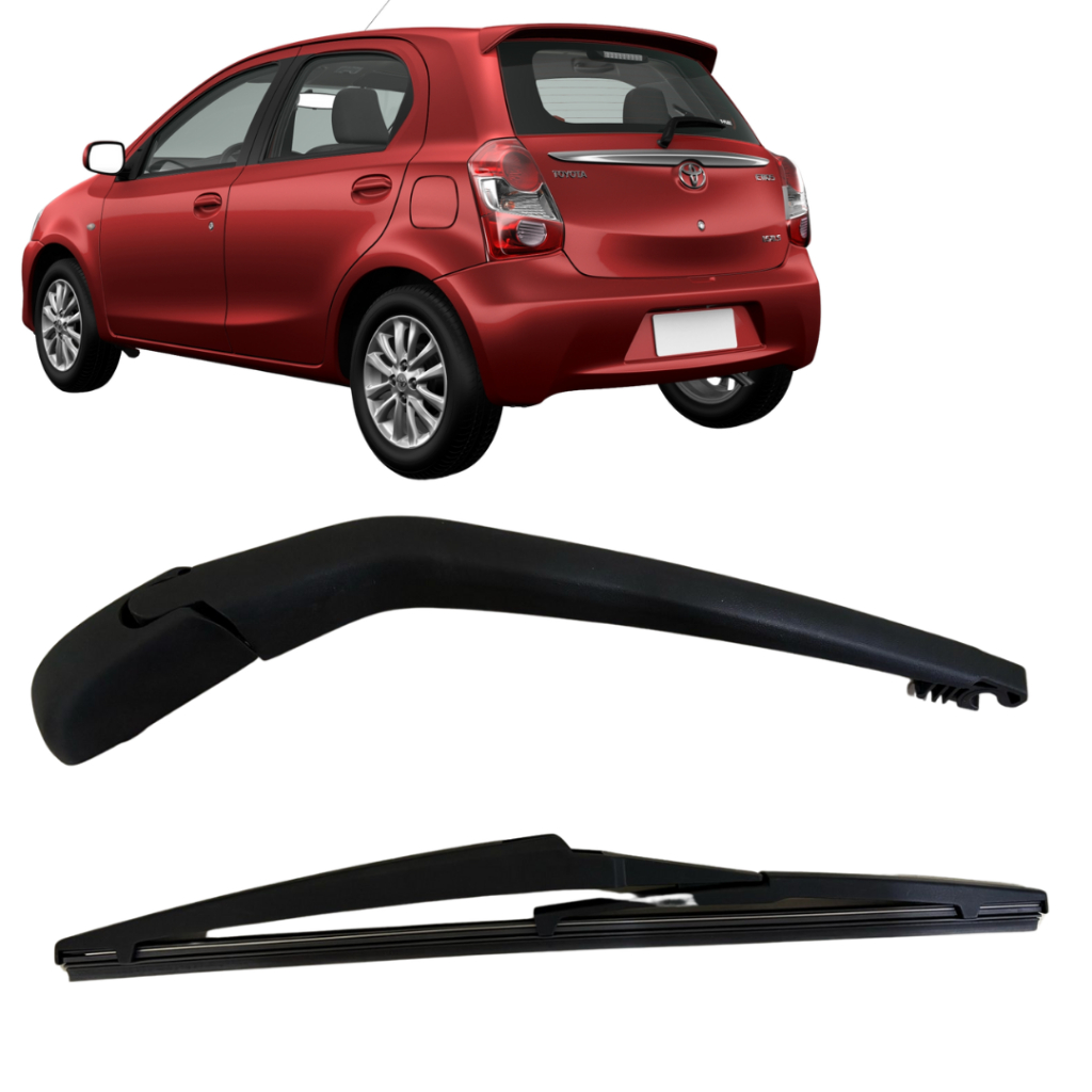 Kit Braço limpador traseiro + Palheta traseira Toyota Etios após 2012