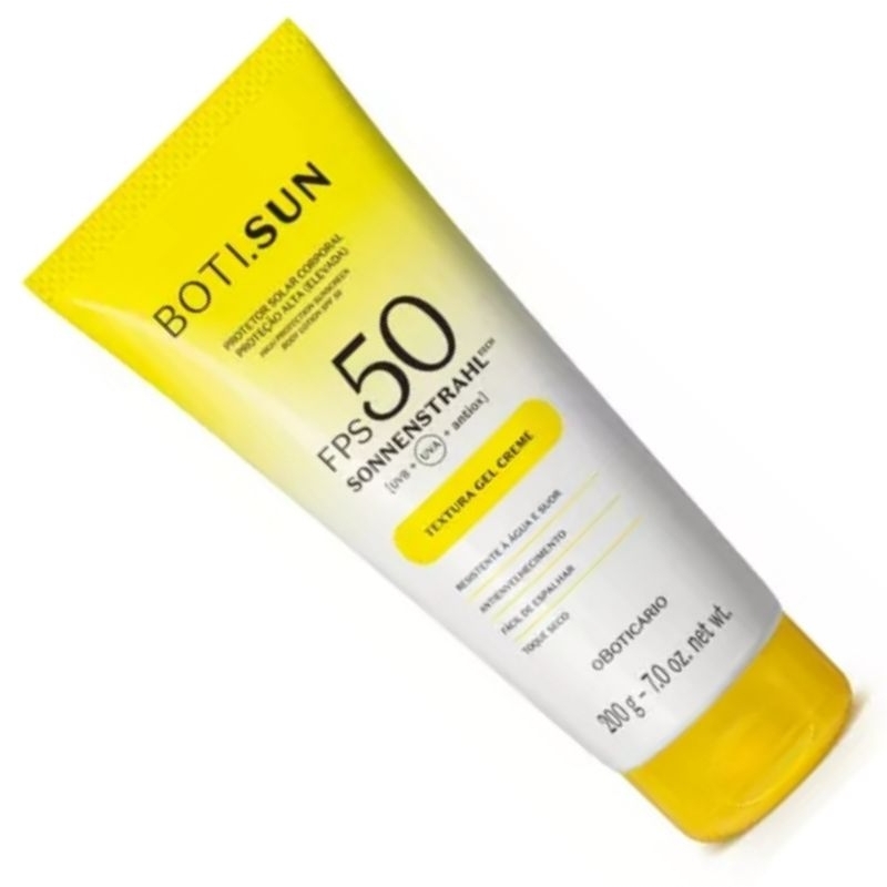 Protetor solar  bot sun 200g ou 120g  - Fator 50 ou 70 + sacola O Boticário