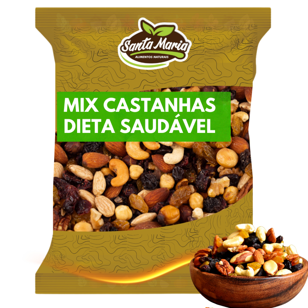 Mix de Castanhas Tradicional 500g - Energia em Cada Mordida - Santa Maria Alimentos Naturais em Oferta na Shopee