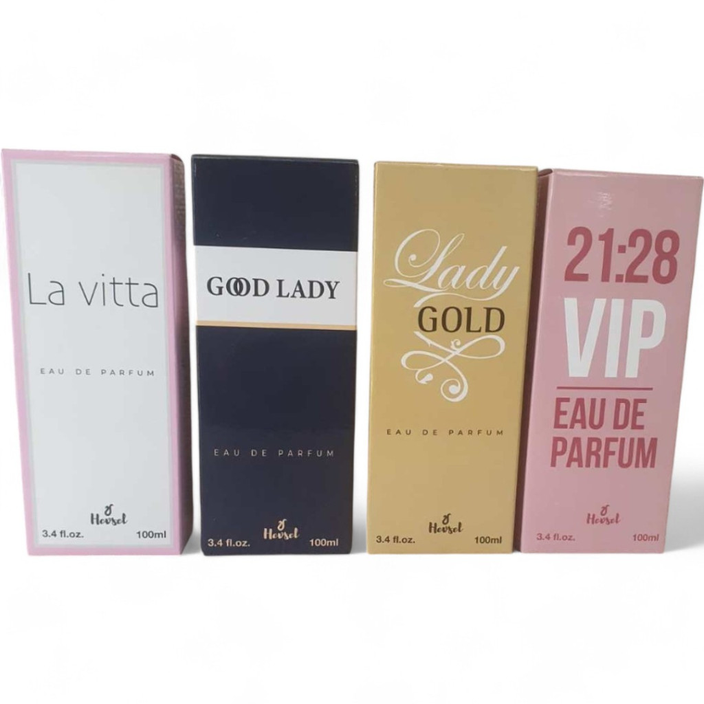 KIT COM 4 PERFUMES FEMININO 100 ML CADA