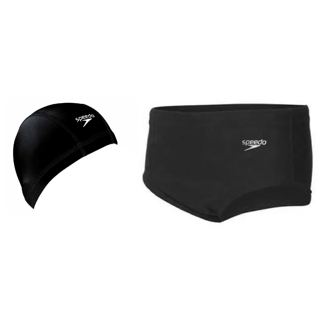 Kit Natação Speedo Sunga Solid Infantil + Touca Xtrafit Jr Tecido Confortável 4 A 8 Anos