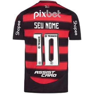 Manto Flamengo Jogo 1 Adidas 2025 – Personalize Seu Nome e Seu Número + Kit Patrocínio em Oferta na Shopee