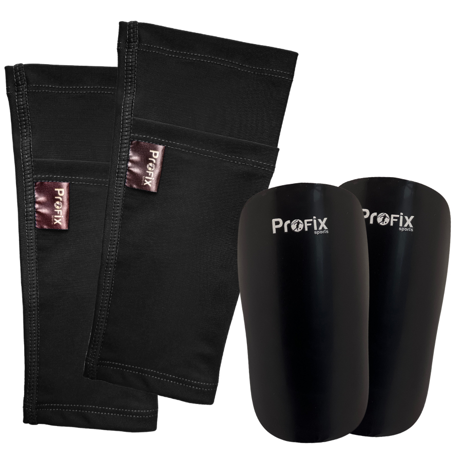 Kit Caneleira Adulto Preta e Porta Caneleira Preta Profix