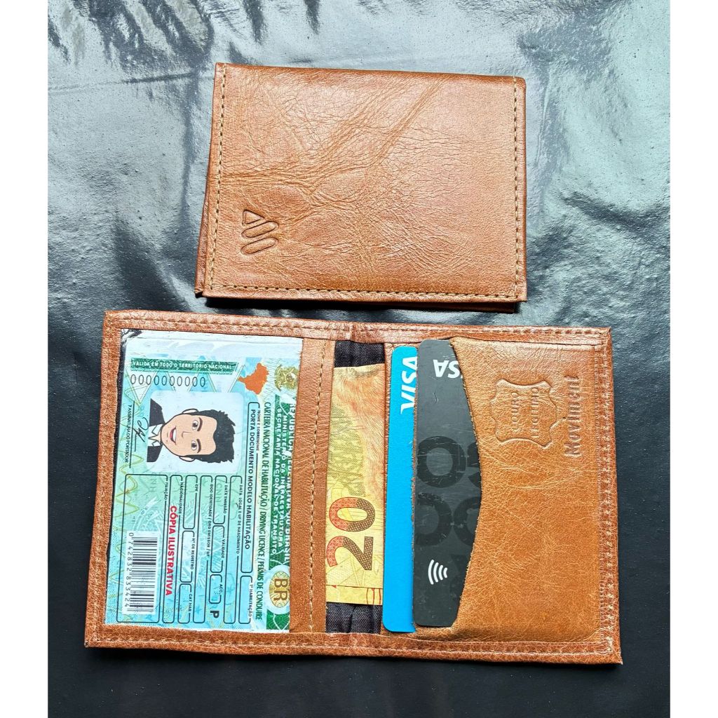Carteira Masculina Porta Cartões Pequena Mega Oferta Relampago