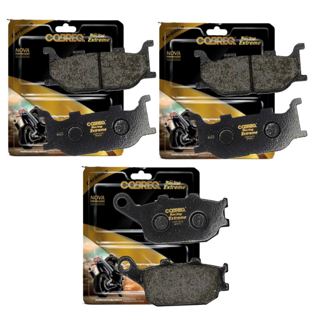 Kit Pastilhas de Freio P/ Yamaha Xj6 2013-2018 Cobreq Racing Extreme (Cerâmica) em Oferta na Shopee