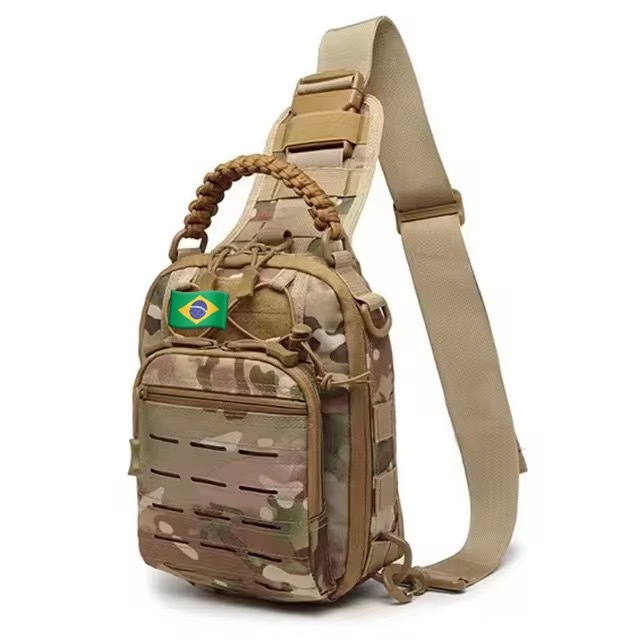 Resistente a lágrimas tecido oxford exterior esportes homens estilingue Pochete bolsa peitoral 1 bandeira de presente