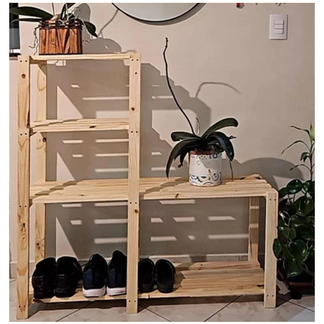 Estante Para Livros Livreiro Organizador Multiuso De Madeira em Oferta na Shopee