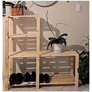 Estante Para Livros Livreiro Organizador Multiuso De Madeira em Oferta na Shopee