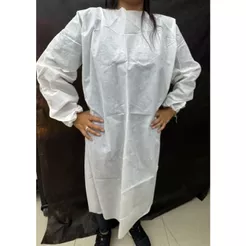 Avental Descartável Gramatura 60 TNT Manga Longa Branco Cirurgico