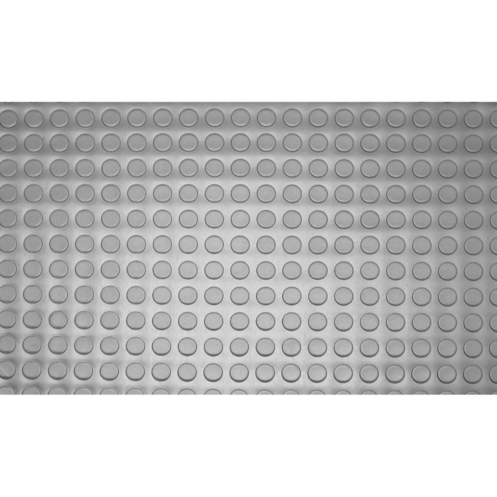 Tapete Antiderrapante Emborrachado Cinza Moeda 1,00m X 1,30m Banheiro Rampa Box Escada Impermeável