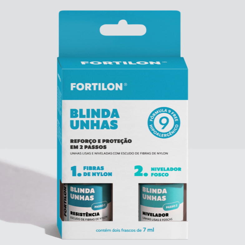 Kit Blinda Unhas Fortilon Dailus | Reforço e Proteção em 2 Passos em Oferta na Shopee