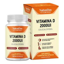 Vitamina D 2000ui - 30 Cápsulas - Natusday
