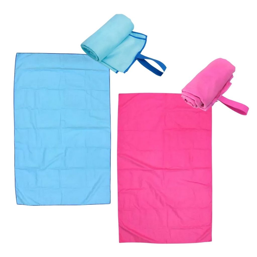 Toalha Secagem Rápida Microfibra 80x130cm  Piscina Mar Natação Esporte Academia Camping Viagem