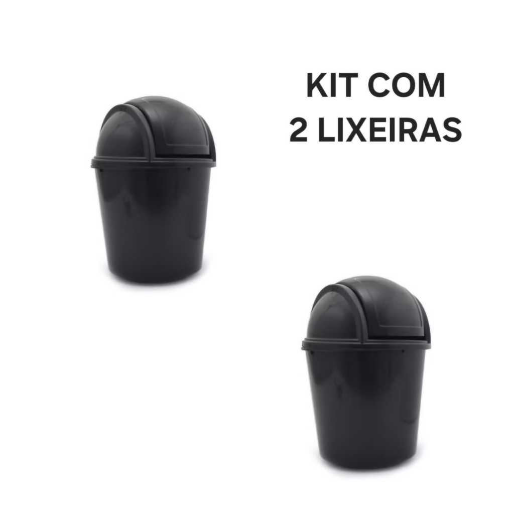 Kit Com 2 Lixeiras Cozinha Pia Basculante 2,4 Litros Moderna Compacta Higienica Pratica em Oferta na Shopee