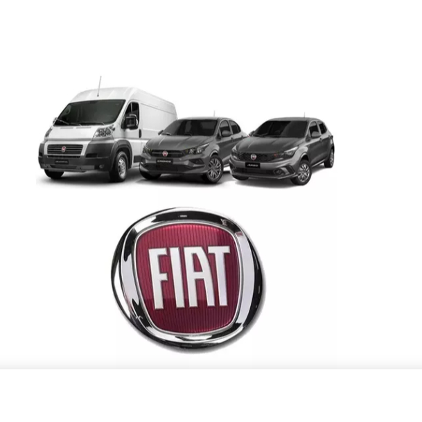 Emblema Fiat Vermelho Grade Dianteira - Ducato 09/13 - Cronos e Argo 18/20 - 130663