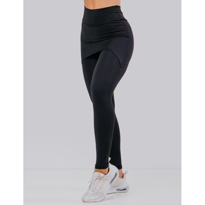 Calça Legging Saia justa  Feminina Cintura Alta Academia Fitness Suplex Tapa Bumbum