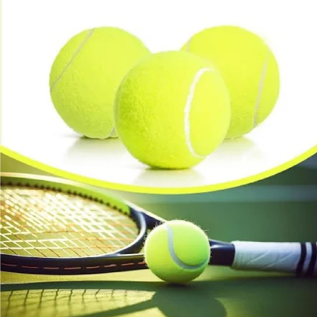 Kit Três Bolas de Tenis Para Treino Lazer Esporte Atividade Ball