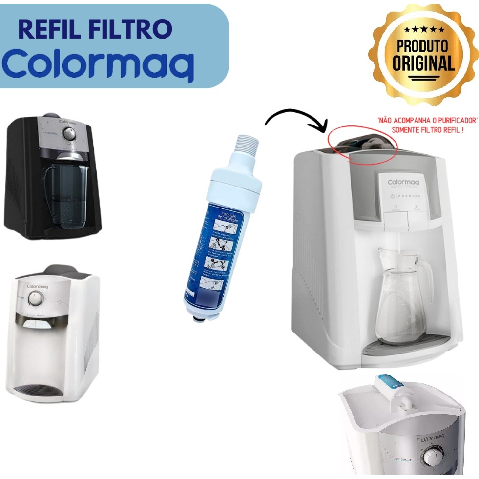 Refil Filtro Vela Para Purificador Colormaq Premium Água peça Genuína