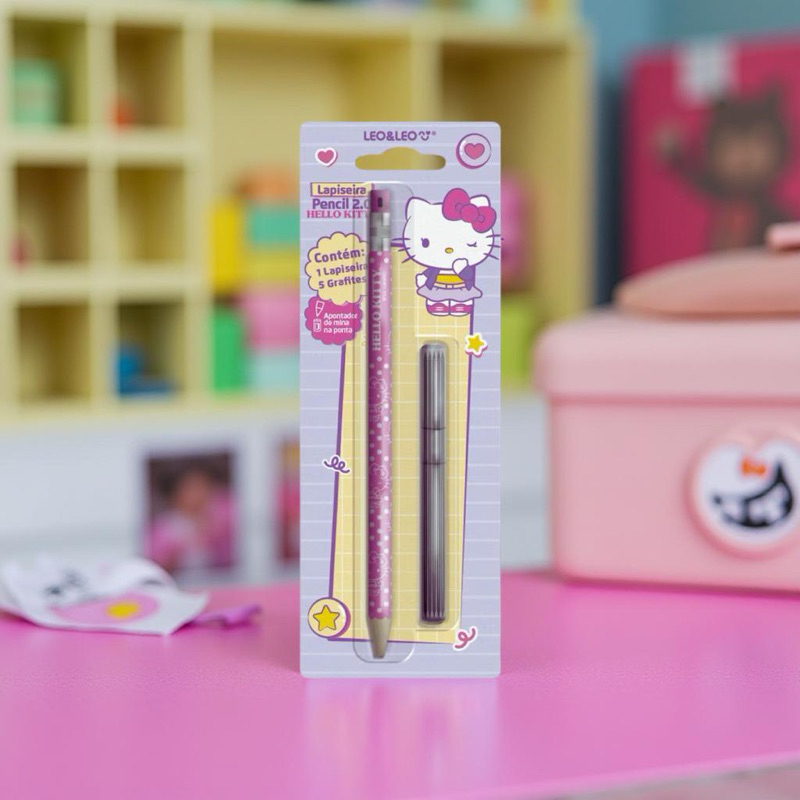 Lapiseira Pencil 2.0 Hello Kitty + 5 Grafites Leo&leo em Oferta na Shopee