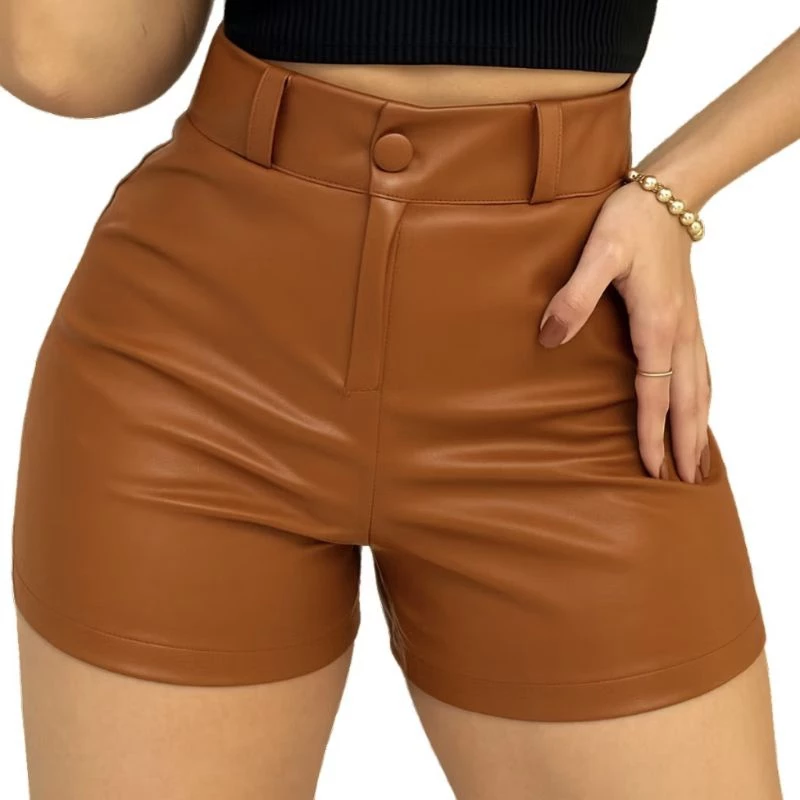 SHORTS COURO FEMENINO BOTAO FORRADO — imagem 1