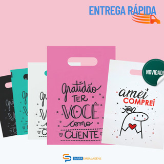 Sacolas Plásticas Impressa - Frases Diversas 20x30 / 30x40 Entrega Rápida