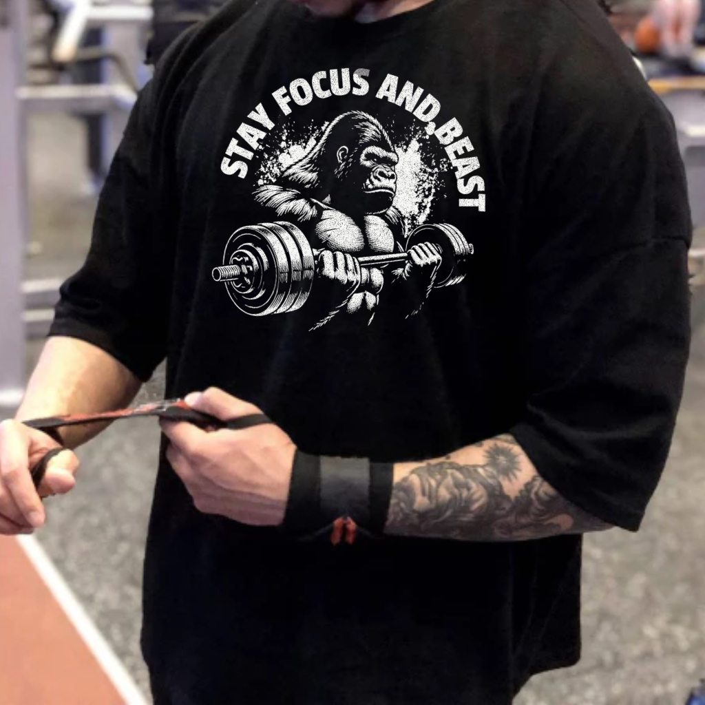 Camiseta Oversized Streetwear Academia Treino Gym Fitness Maromba Lançamento Confortável Algodão