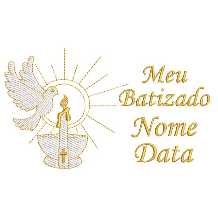 Toalha Lavabo Rosto Personalizada Meu Batizado em Oferta na Shopee