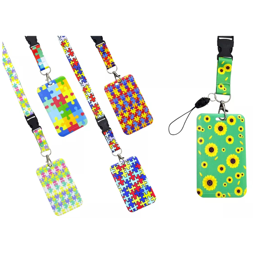 Cordão Autismo com Porta Crachá Identificação Autista em Oferta na Shopee