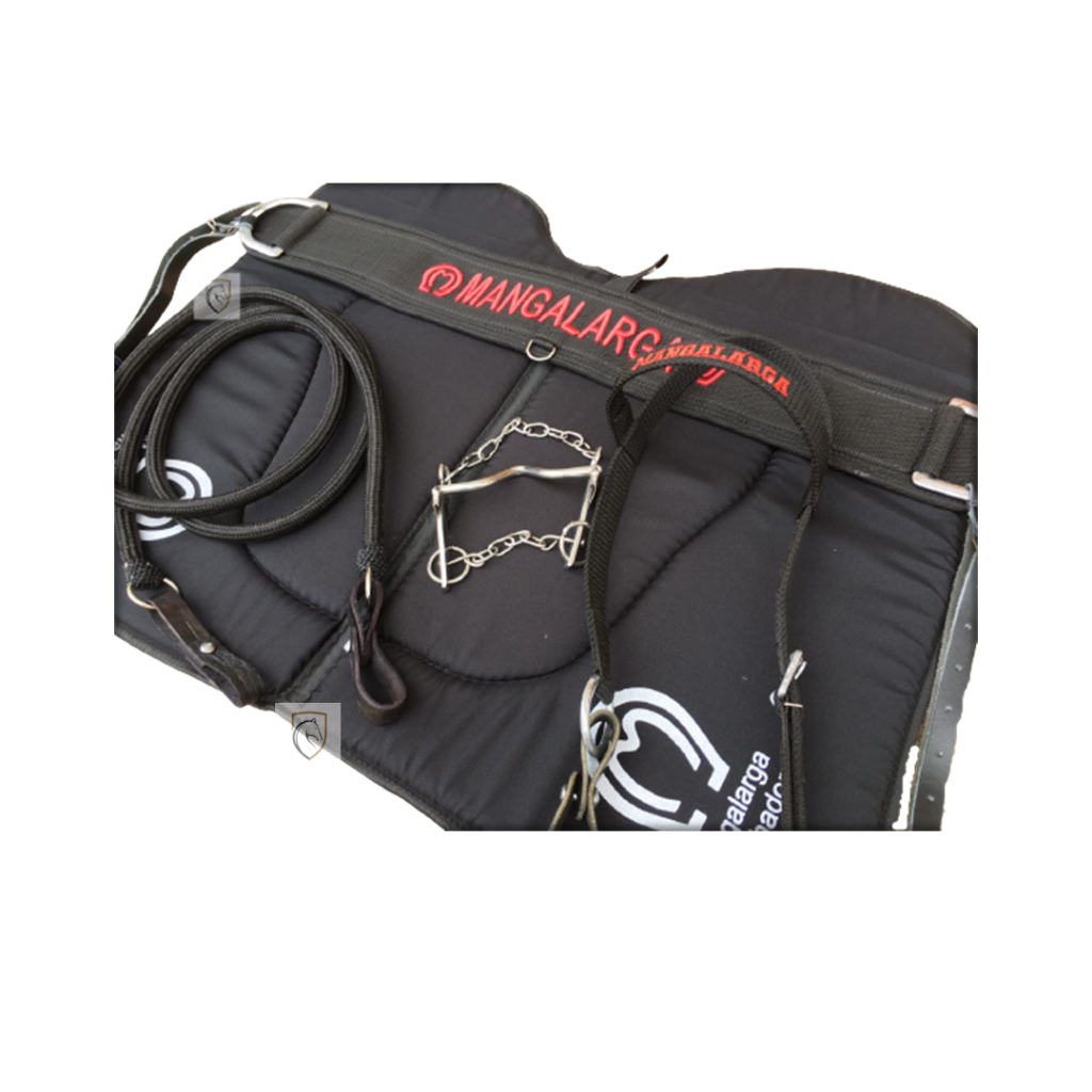 Kit Manta + Rédea e Cabeçada + Peitoral + Freio Inox Mangalarga Todas As Raças