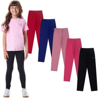 Kit 5 Calça Legging Infantil Menina Juvenil 1 ao 16 Atacado em Oferta na Shopee