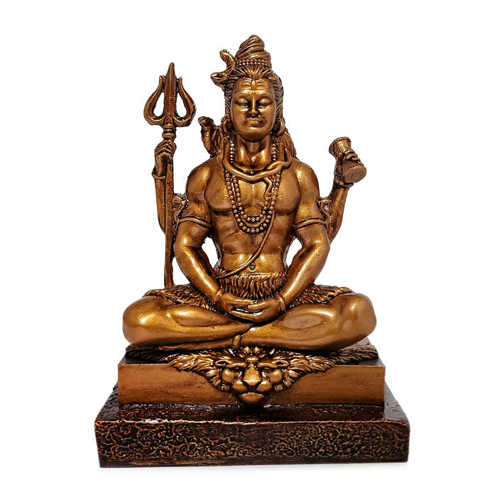Imagem Estátua de Shiva Meditação Yoga Arte Espiritual Indiana Hinduismo Energia Interior Decoração Ambiente Sagrado