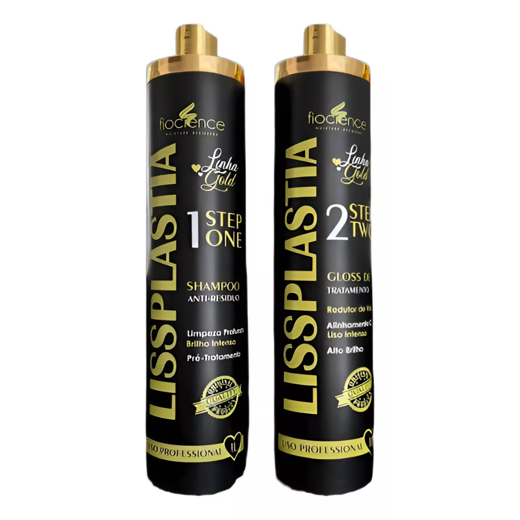 Escova kit lissplastia  Progressiva  Lisoplastia Definitiva 2x1000ml
