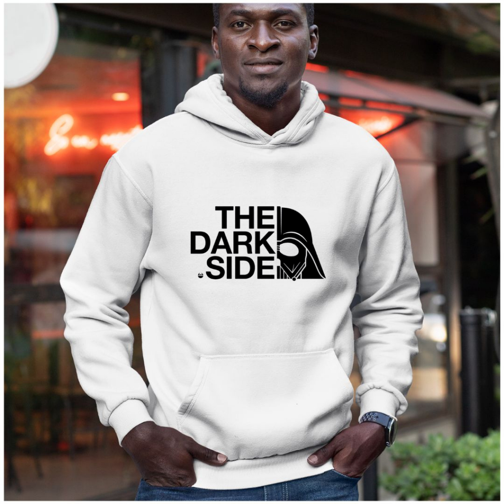 Blusa de Frio Moletom Casaco Canguru Jaqueta Agasalho Streetwear Algodao The Dark Side Darth Vader Star Wars