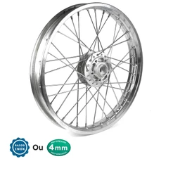 Roda Aro Calha Jante Folha Dianteira Raio 4mm Cromado Fan 125 2009/2023 Freio Á Disco