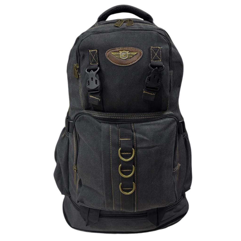 Kvn Mochila Expansiva De Lona Resistente Reforçada Para Trilhas Acampamento Viagens Dia A Dia