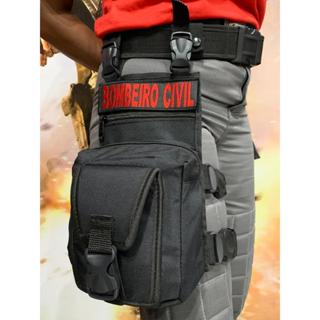 Bornal Pochete de Perna C/Bolso Frontal + Bordado em Oferta na Shopee