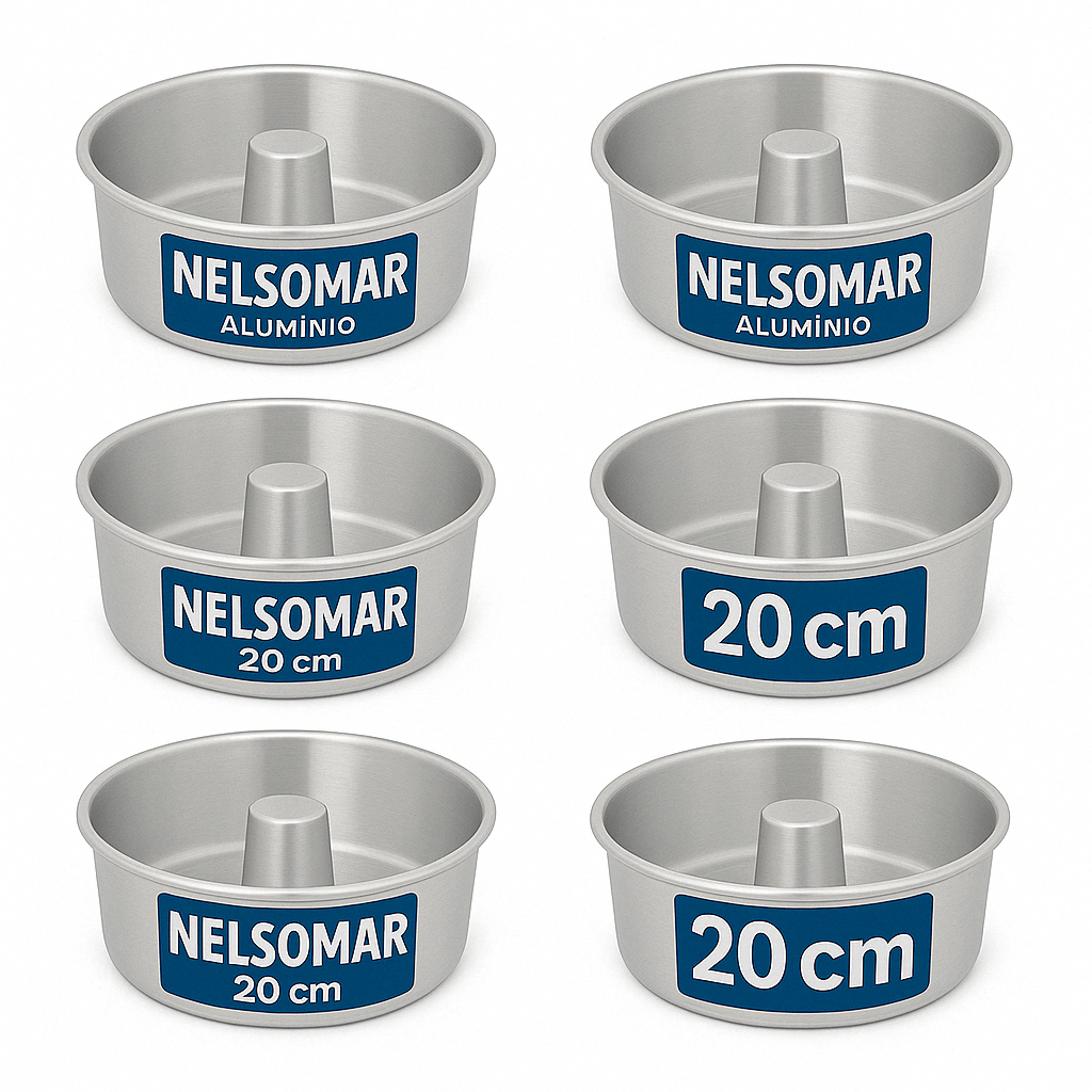 Kit 6 Formas de Bolo Pudim 20cm - Assa Rápido em Oferta na Shopee