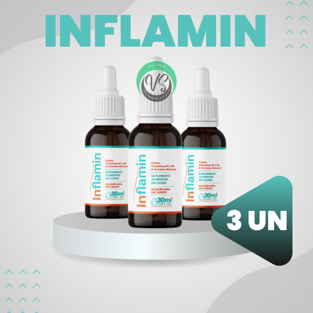 Super Oferta 3x Inflamin Original 30ML em Oferta na Shopee