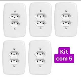 Kit com 5 tomadas duplas 10A ou 20A ideale pluzie em Oferta na Shopee